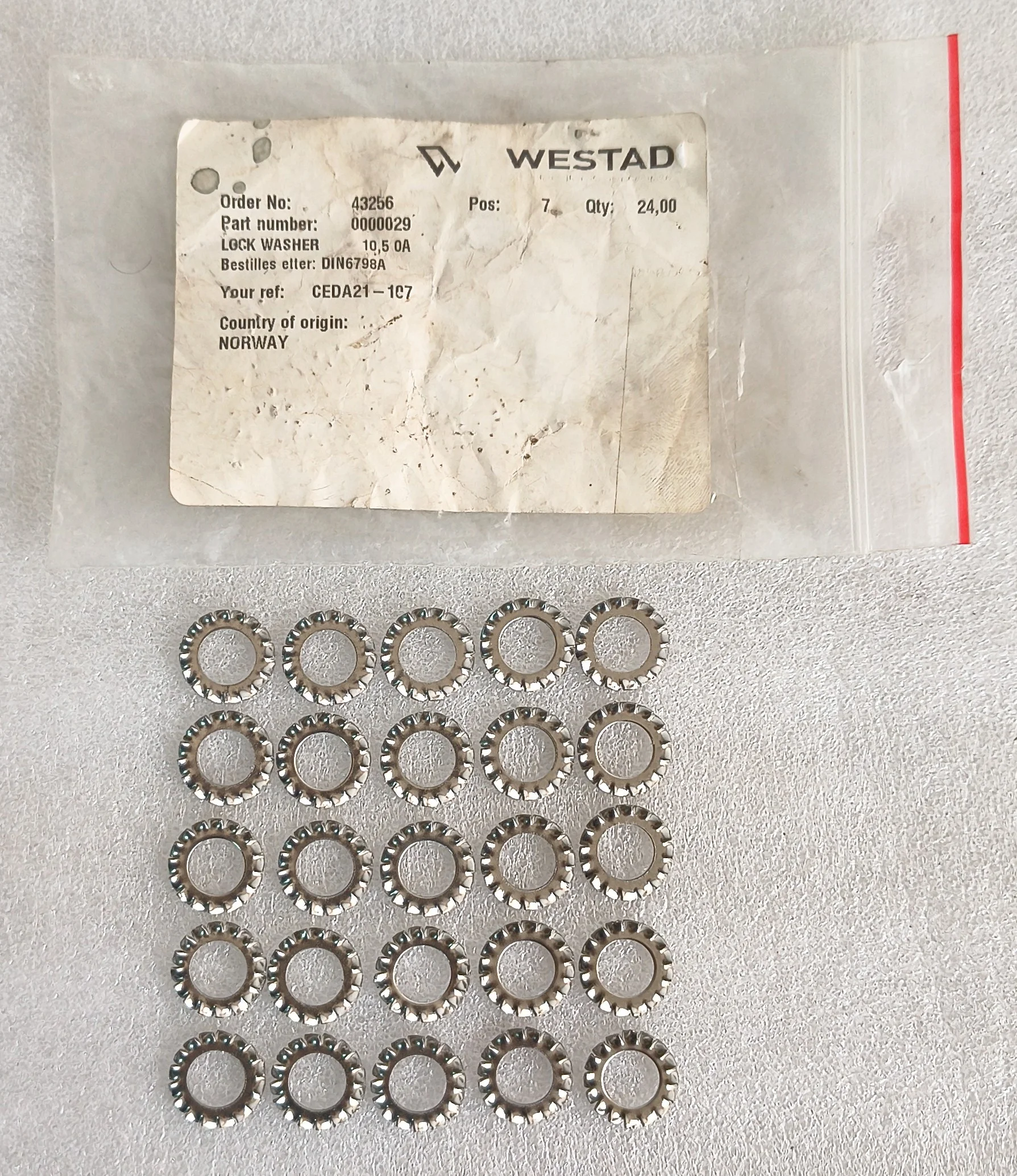 SCANJET TANK CLEANING MACHINE 000029 LOCK WASHER LOT OF 25 PCS