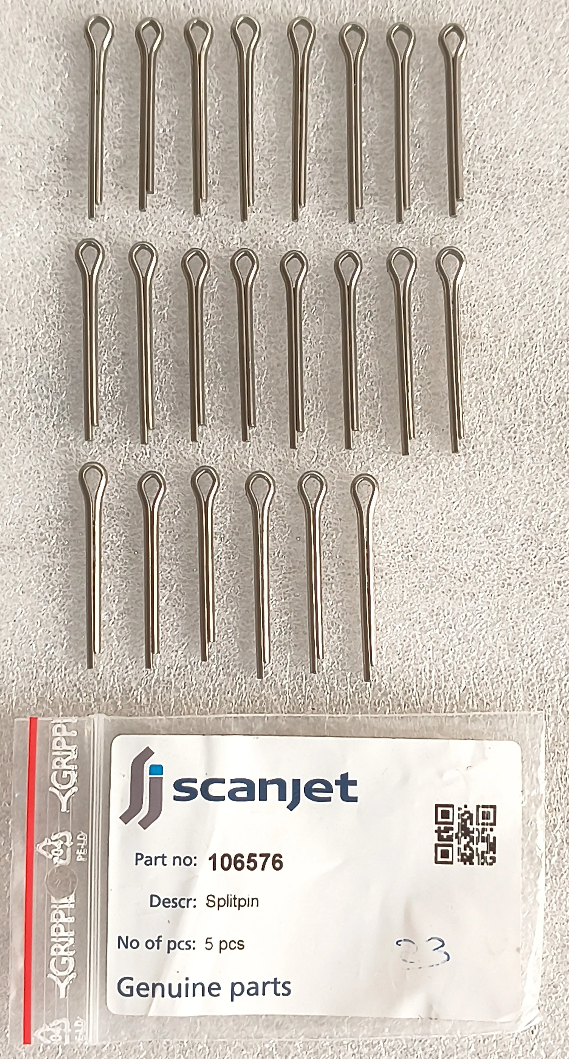 SCANJET TANK CLEANING 106576 SPLITPIN LOT OF 22 PCS