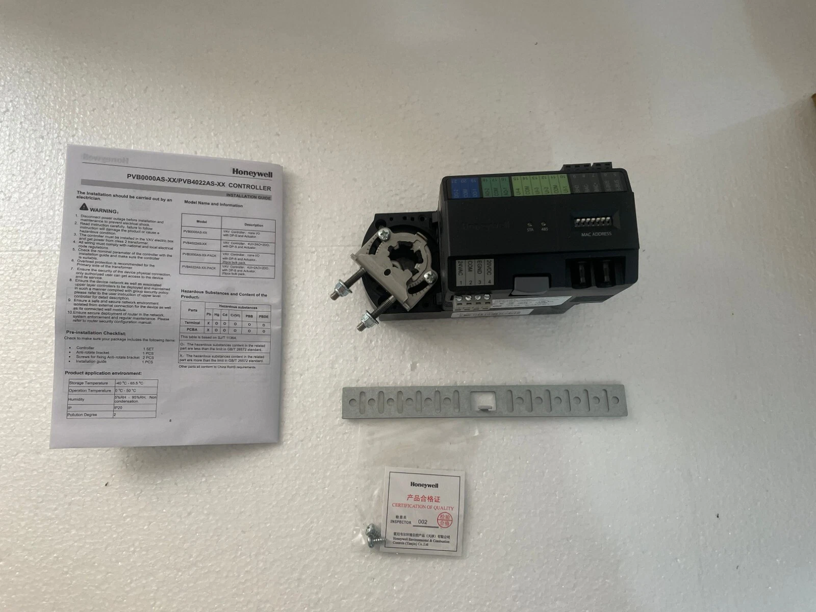 Honeywell PVB4022AS-E Bacnet Programmable VAV Box Controller New