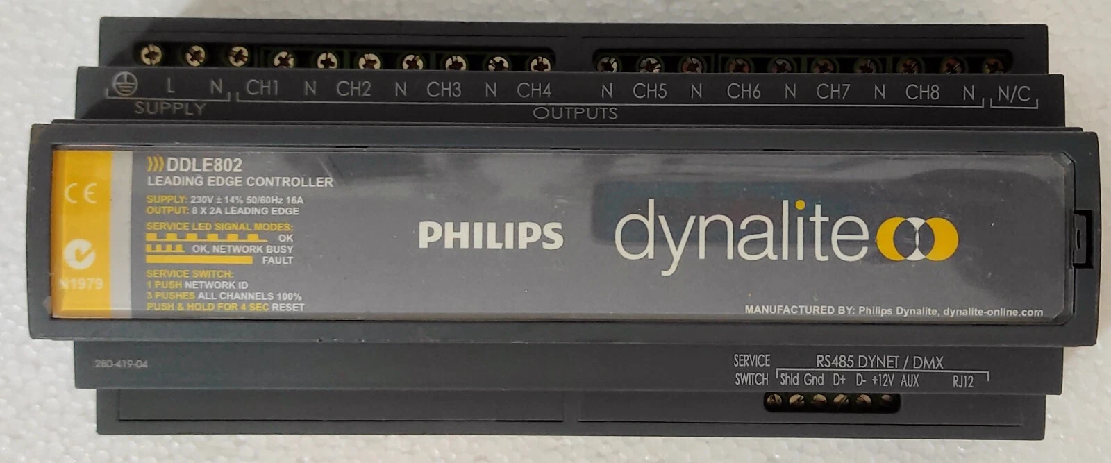 Philips Dynalite DDLE802 Leading Edge Dimmer Controller