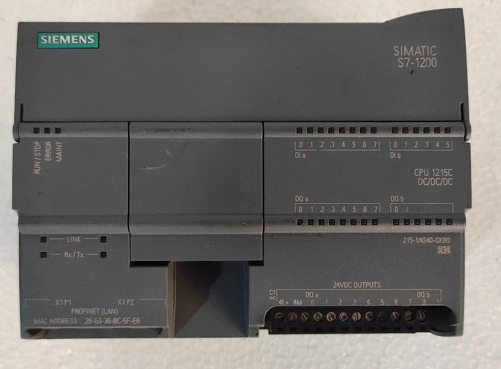 SIEMENS S7-1200 CPU 1215C 6ES7 215-1AG40-0XB0